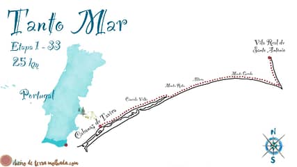 Mapa de Vila Real Santo António Tanto Mar, Etapa 1