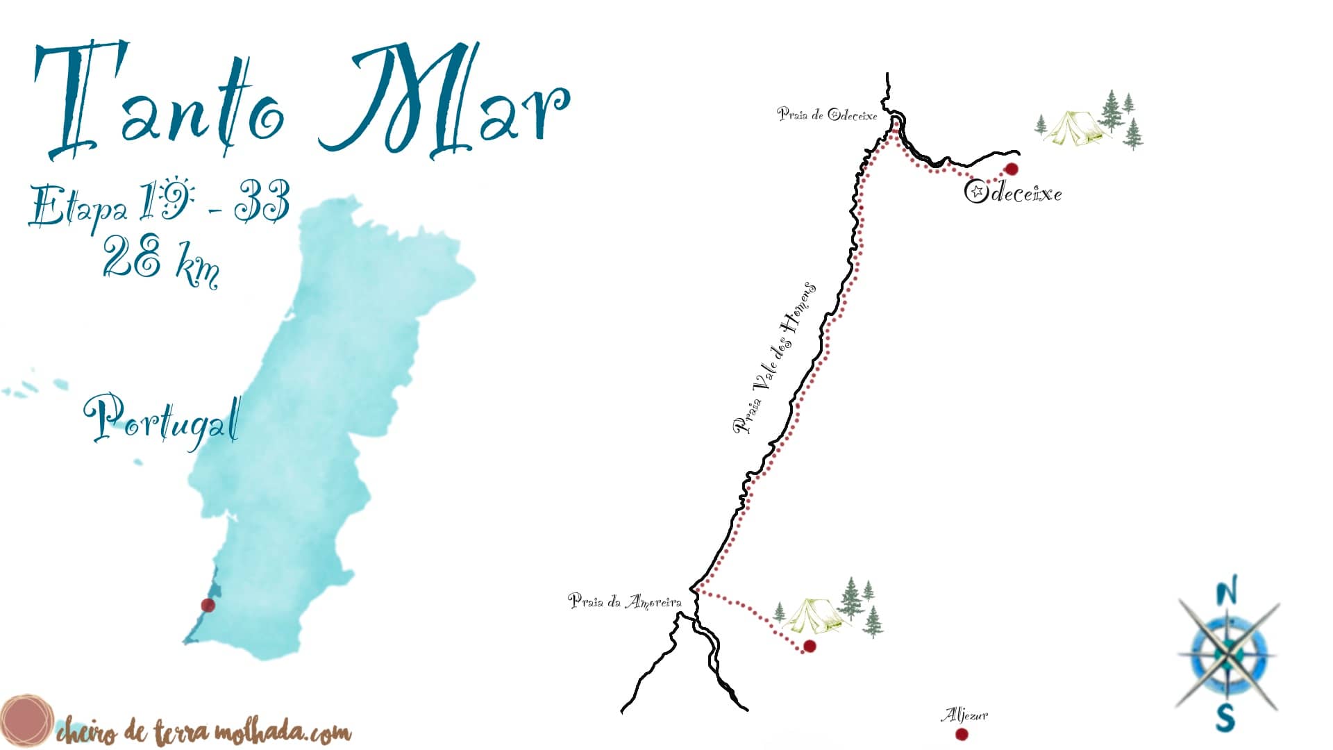 Mapa de Aljezur a Odeceixe Tanto_Mar_Etapa_19