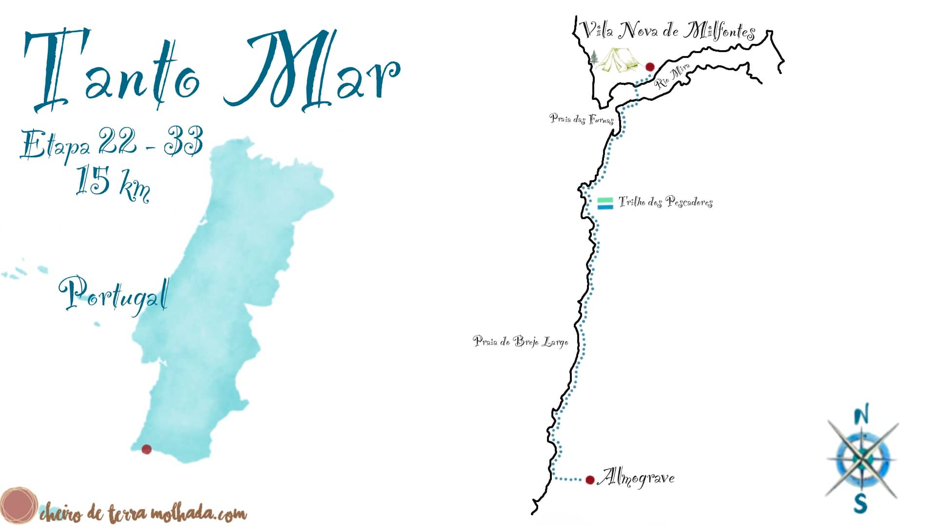 Mapa de Almograve a Vila Nova de Mil Fontes Tanto_Mar_Etapa_22
